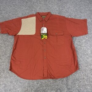 Remington Shirt Men XXL Button Down Shooting SS Red Shoulder Patch Hunting Skeet